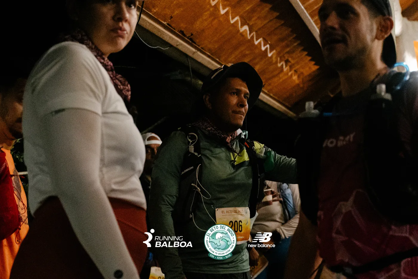 Runners at an aid station